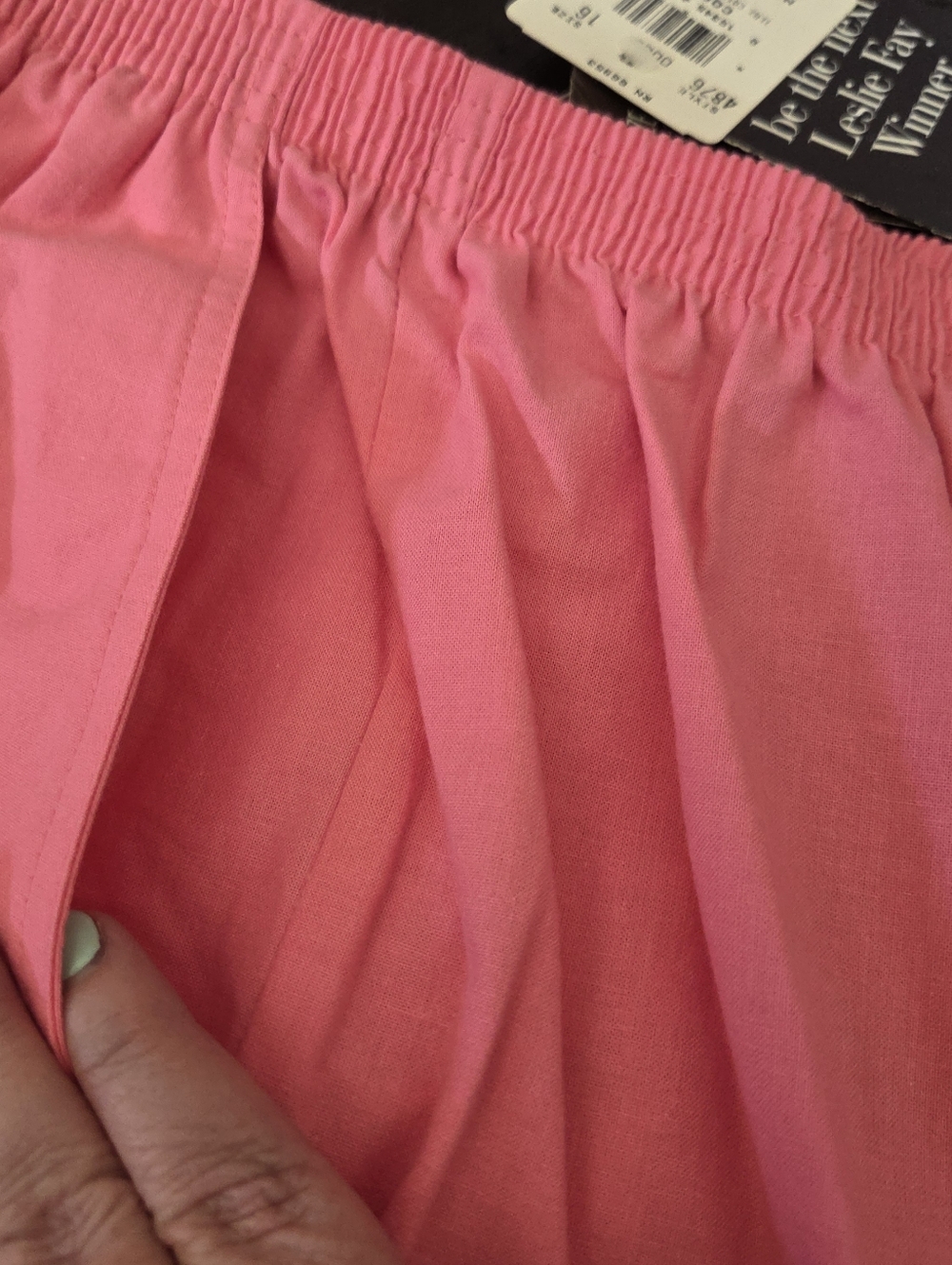 VTG Leslie Fay Haberdashery Pink Coral Trousers Size 16 NWT 90s High Waist - Picture 2 of 11